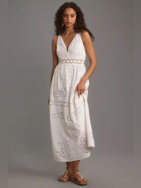 vineet bahl eyelet halter dress Vineet Bahl | Dresses | Anthropologie White Eyelet Halter Midi Dress Vineet  Bahl
